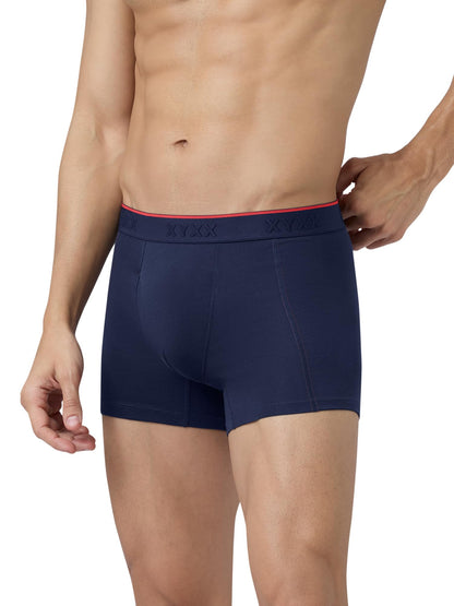 XYXX Men's Crux 100% Super Combed Cotton Regular Fit Solid Antibacterial Trunks with No Marks Waistband