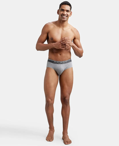 Jockey 8037 Men's Super Combed Cotton Solid Brief with Ultrasoft Waistband (Pack of 2)