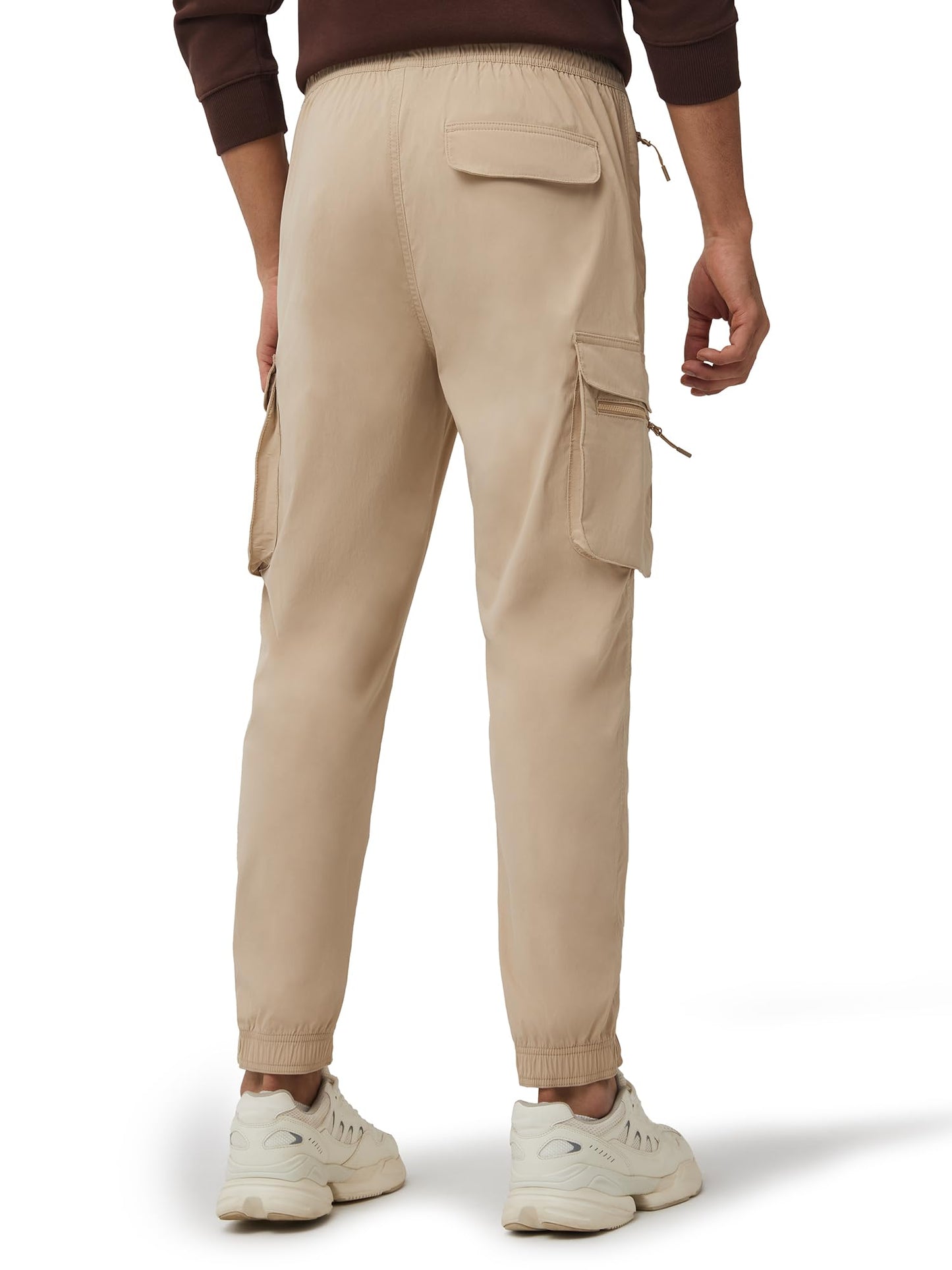 XYXX Men's Skinny Fit Mid Rise Moveo Quick-Dry Cargo Joggers with Drawcord & Utility Pockets