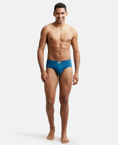 Jockey 8035 Men's Super Combed Cotton Solid Poco Brief with Ultrasoft Concealed Waistband (Pack of 2)