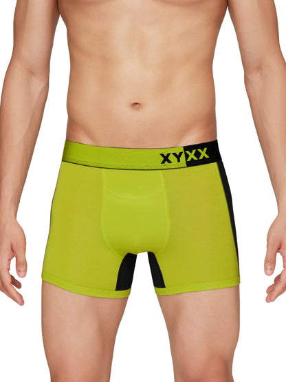 XYXX Men's Dualist Micromodal Regular Fit Colorblock Antimicrobial Trunk with No Marks Waistband (Pack of 2)