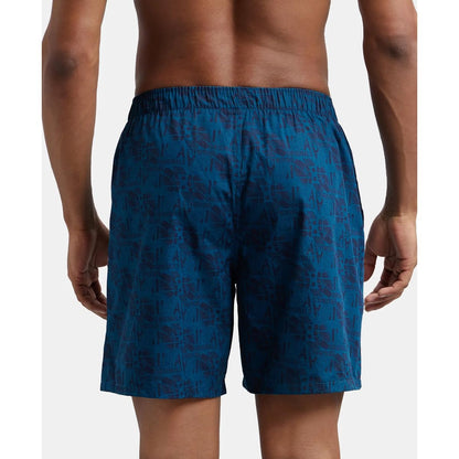 Jockey US57 Men's Super Combed Mercerized Cotton Woven Printed Boxer Shorts with Side Pocket (Pack of 2_Prints May Vary)