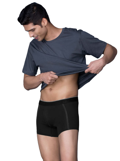 XYXX Men's Crux 100% Super Combed Cotton Regular Fit Solid Antibacterial Trunks with No Marks Waistband