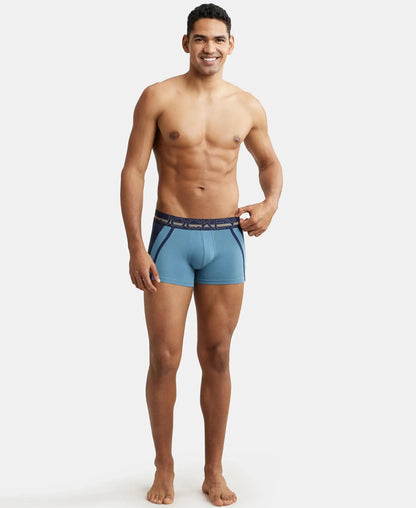 Jockey US21 Men's Super Combed Cotton Elastane Stretch Solid Trunk with Ultrasoft Waistband