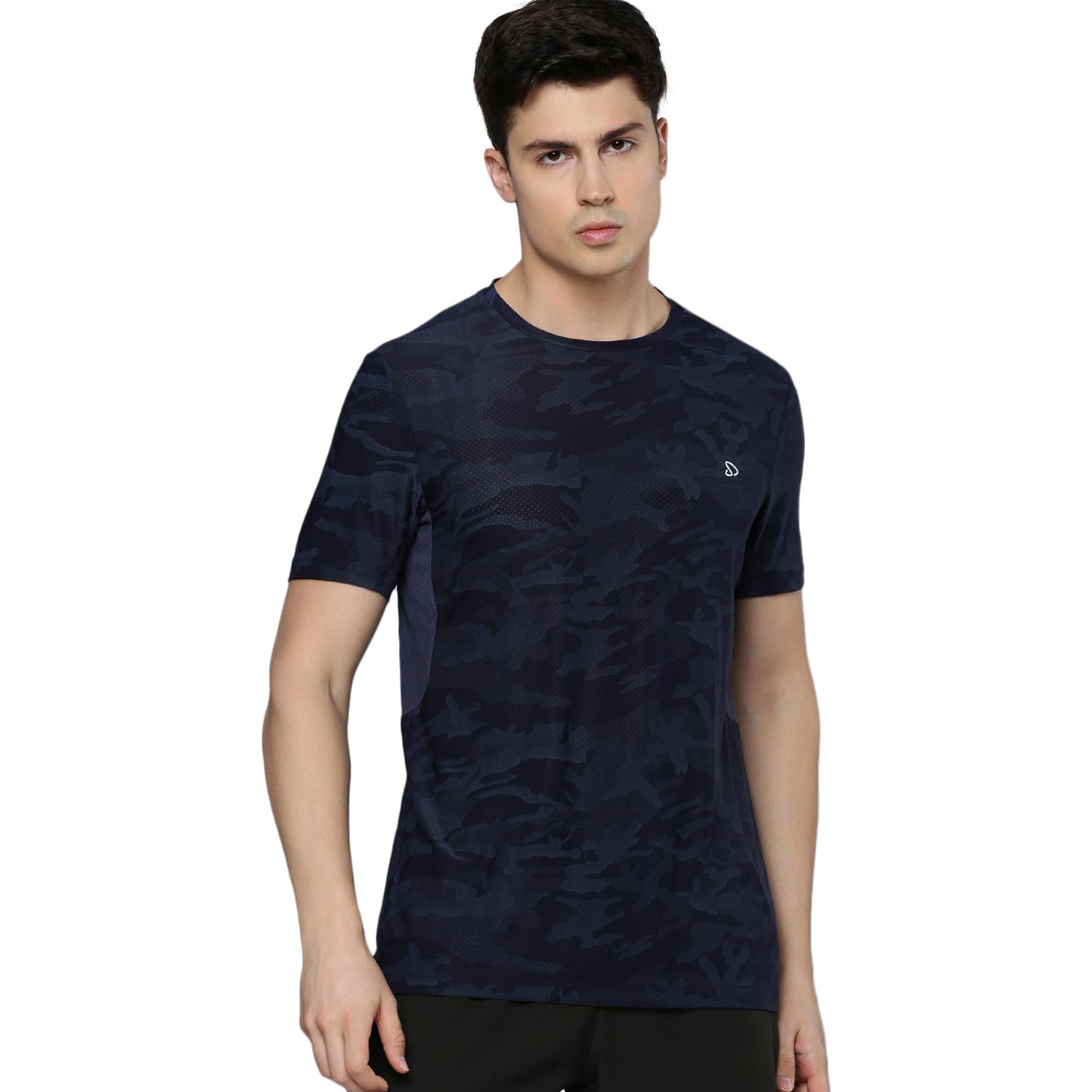 Sporto Men's Instacool Printed Jersey Tee with Side Mesh