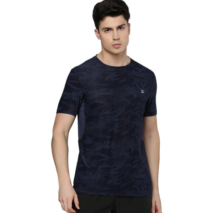 Sporto Men's Instacool Printed Jersey Tee with Side Mesh