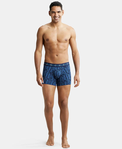 Jockey NY02 Men's Super Combed Cotton Elastane Stretch Printed Trunk with Ultrasoft Waistband (Prints May Vary)