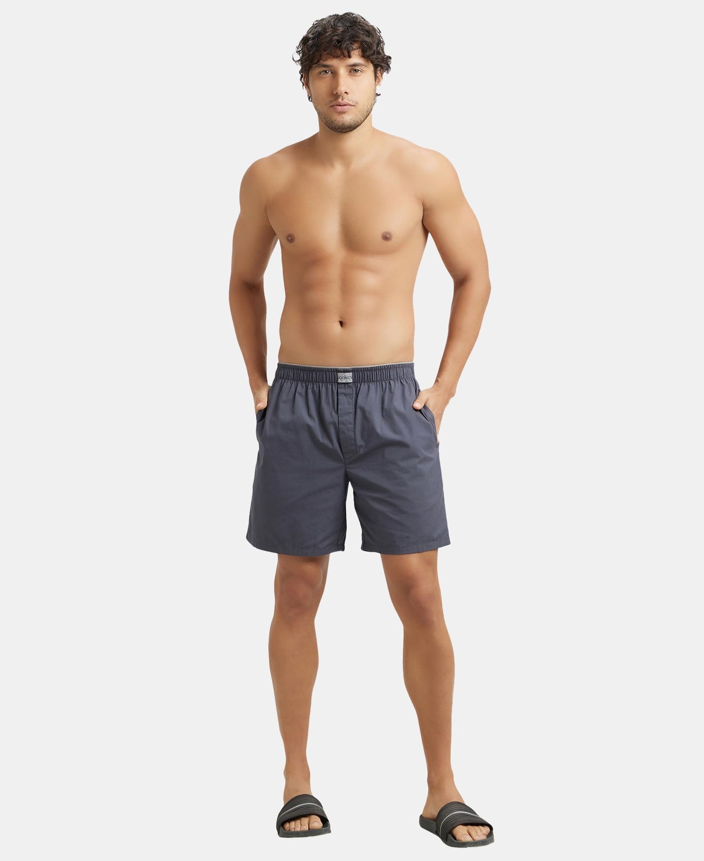 Jockey MC10 Men's Super Combed Mercerized Cotton Woven Fabric Boxer Shorts