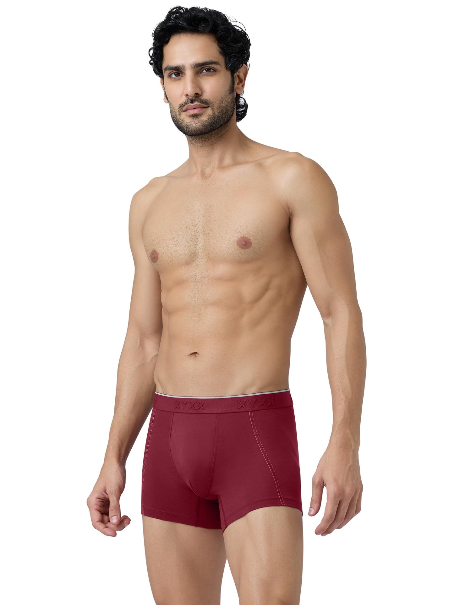 XYXX Men's Crux 100% Super Combed Cotton Regular Fit Solid Antibacterial Trunks with No Marks Waistband