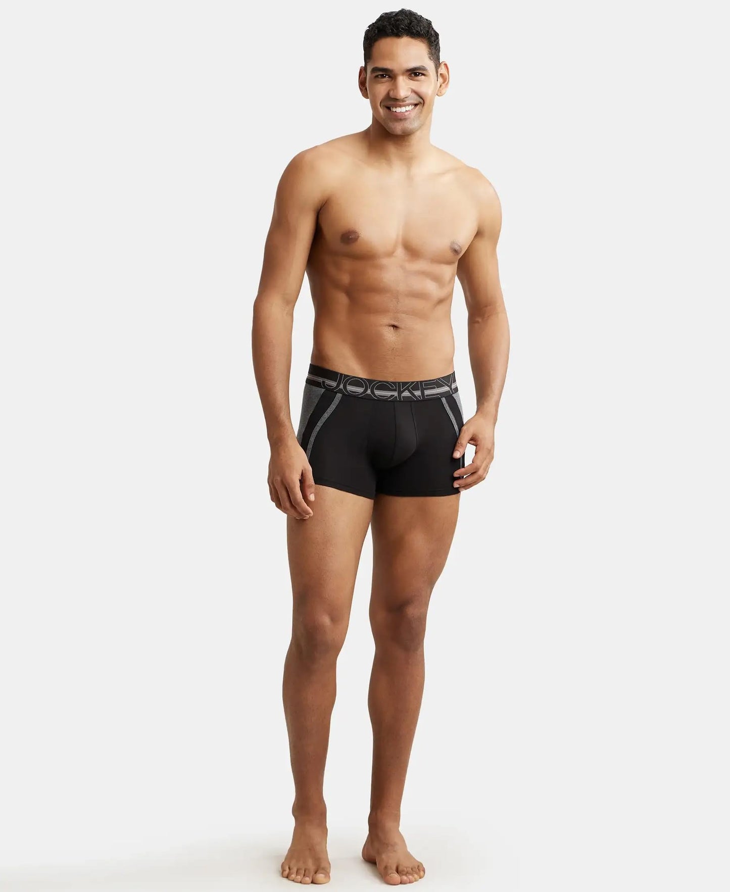 Jockey US21 Men's Super Combed Cotton Elastane Stretch Solid Trunk with Ultrasoft Waistband