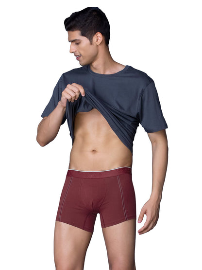 XYXX Men's Crux 100% Super Combed Cotton Regular Fit Solid Antibacterial Trunks with No Marks Waistband