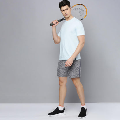 Sporto Men's Techno Printed Dry Fit Bermuda Short|Grey