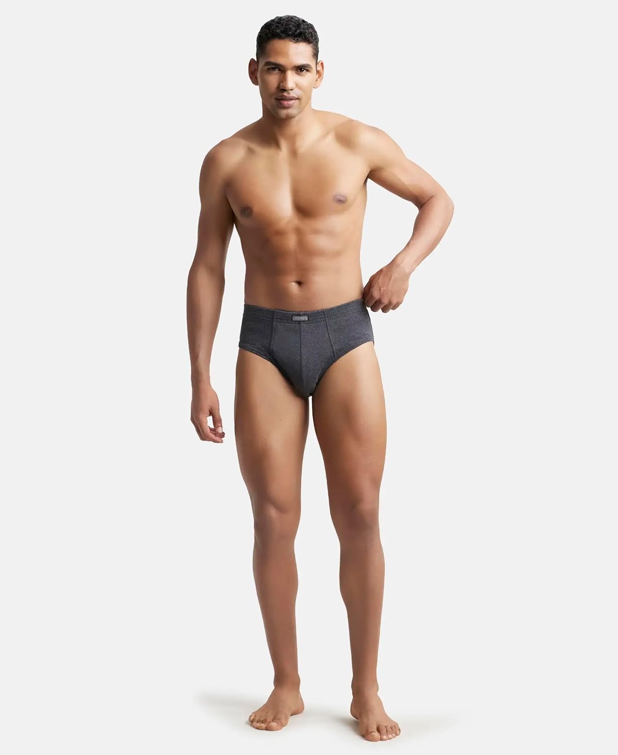 Jockey 1009 Men's Super Combed Cotton Rib Solid Brief with Stay Fresh Properties (Pack of 2)