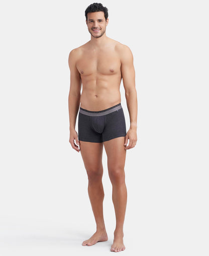 Jockey US60 Men's Super Combed Cotton Elastane Stretch Solid Trunk with Ultrasoft Waistband