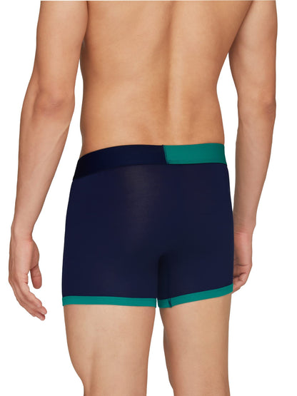 XYXX Men's Dualist Micromodal Regular Fit Colorblock Antimicrobial Trunk with No Marks Waistband (Pack of 2)