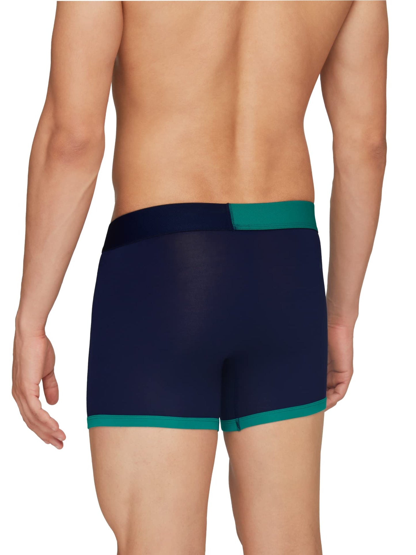XYXX Men's Dualist Micromodal Regular Fit Colorblock Antimicrobial Trunk with No Marks Waistband (Pack of 2)