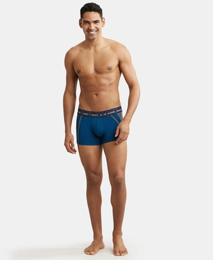 Jockey US21 Men's Super Combed Cotton Elastane Stretch Solid Trunk with Ultrasoft Waistband