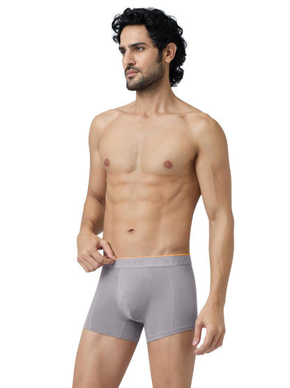 XYXX Men's Crux 100% Super Combed Cotton Regular Fit Solid Antibacterial Trunks with No Marks Waistband