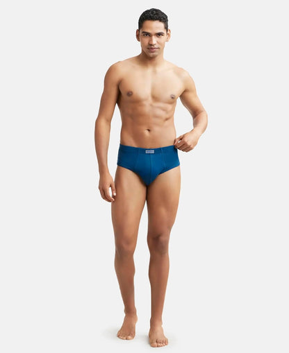 Jockey 1009 Men's Super Combed Cotton Rib Solid Brief with Stay Fresh Properties (Pack of 2)