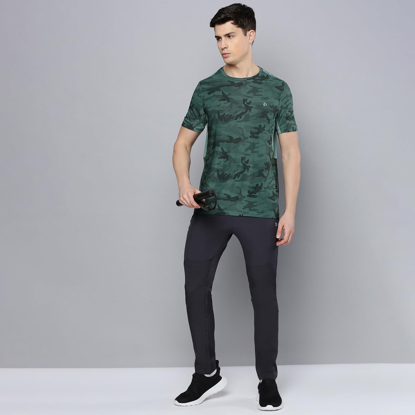 Sporto Men's Instacool Printed Jersey Tee with Side Mesh