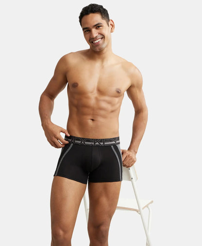 Jockey US21 Men's Super Combed Cotton Elastane Stretch Solid Trunk with Ultrasoft Waistband