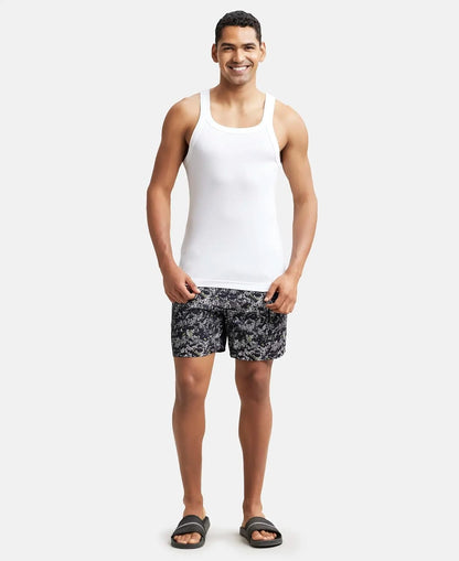 Jockey US26 Men's Super Combed Cotton Rib Square Neckline Gym Vest