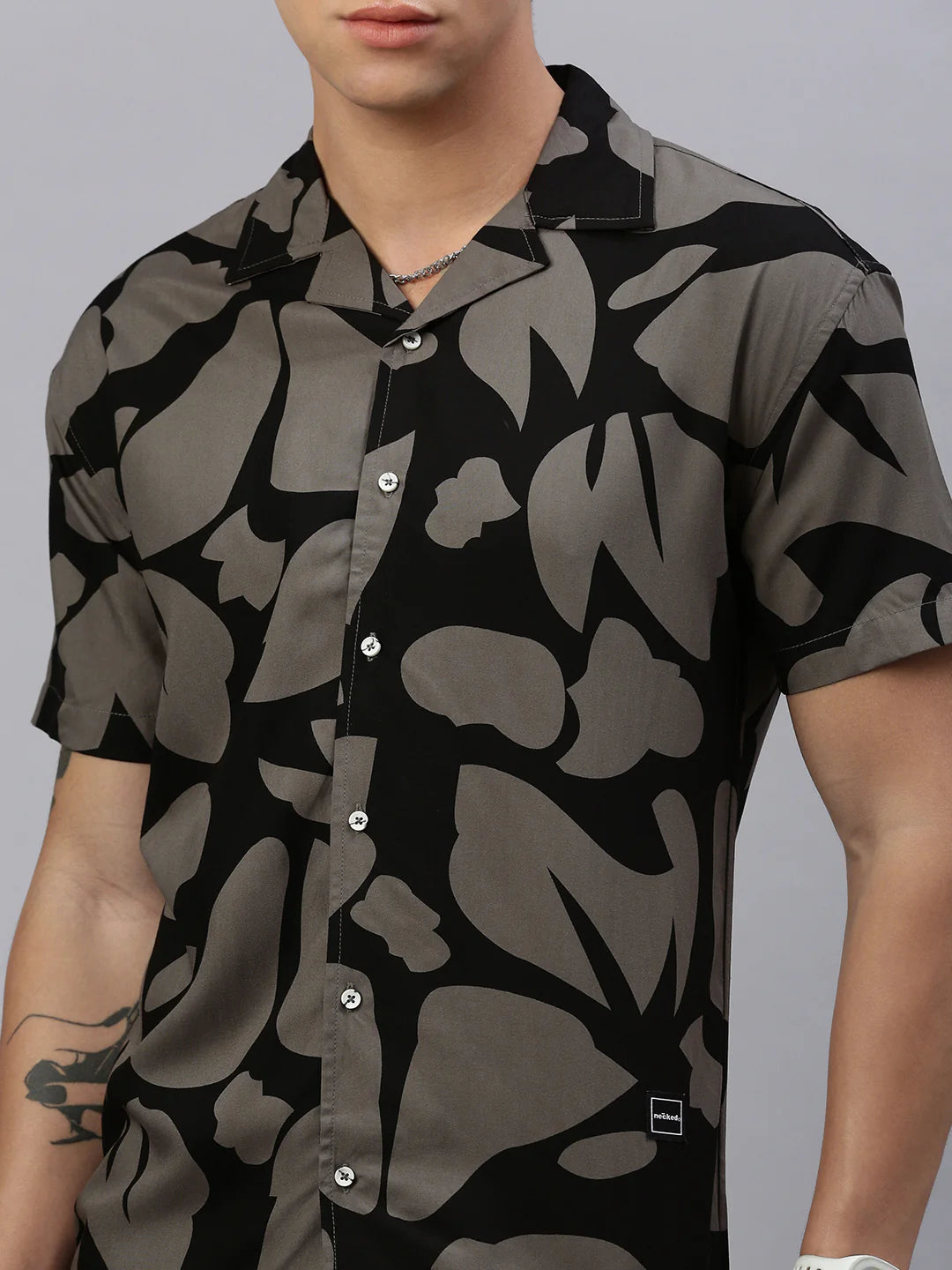 Necked  Printed Regular Fit Co-Ords For Men’s