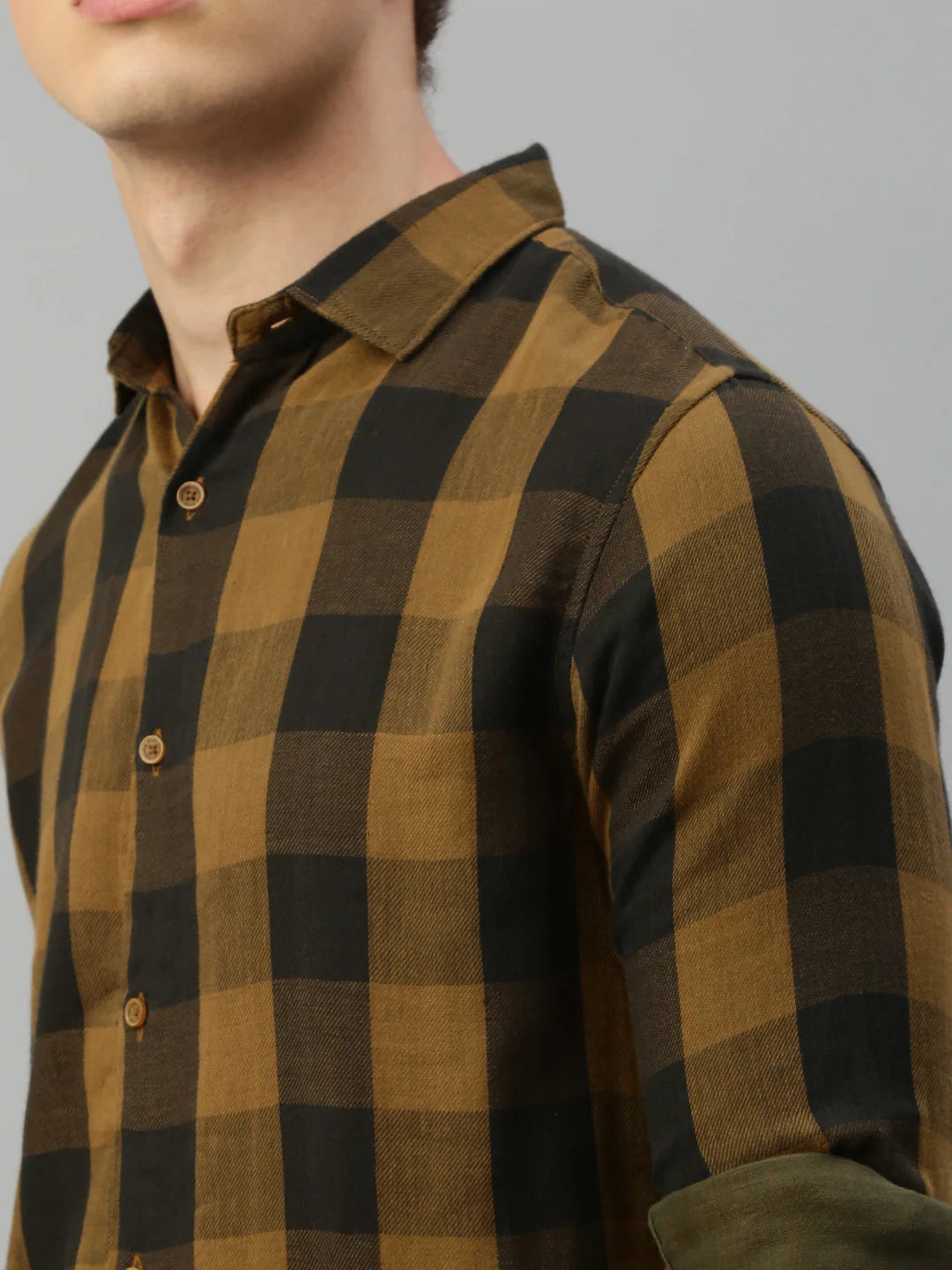Necked  Checks Double Cloth Cotton Slim-fit Shirt Without Pocket Checks Double Cloth Cotton Slim-fit Shirt Without Pocket Checks Double Cloth Cotton Slim-fit Shirt Without Pocket Checks Double Cloth Cotton Slim-fit Shirt Without Pocket