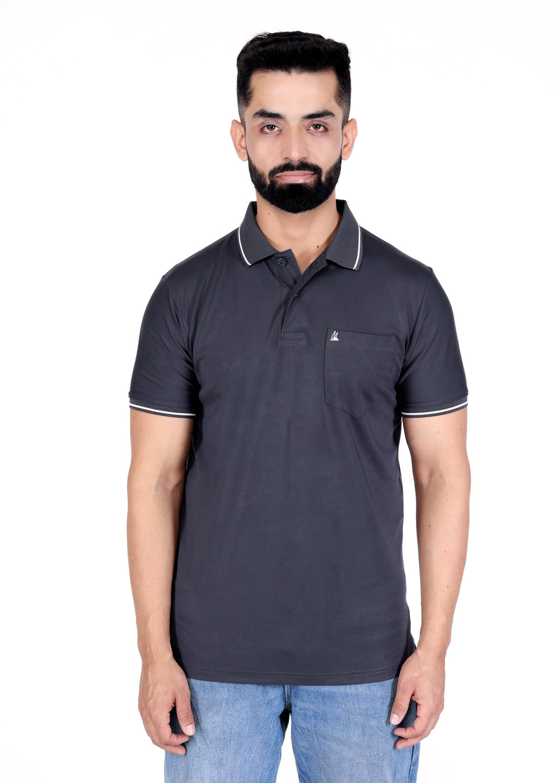 Men's Rich Brown Polo T-Shirt with Pocket | Soft Cotton Blend | Casual & Smart Look