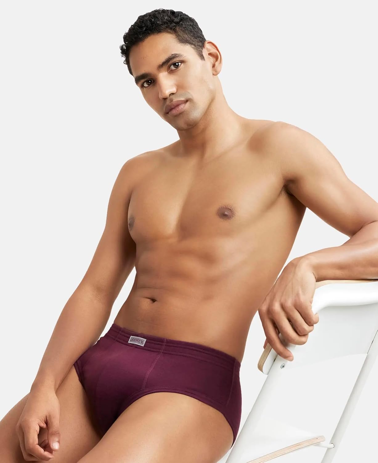 Jockey 1009 Men's Super Combed Cotton Rib Solid Brief with Stay Fresh Properties (Pack of 2)