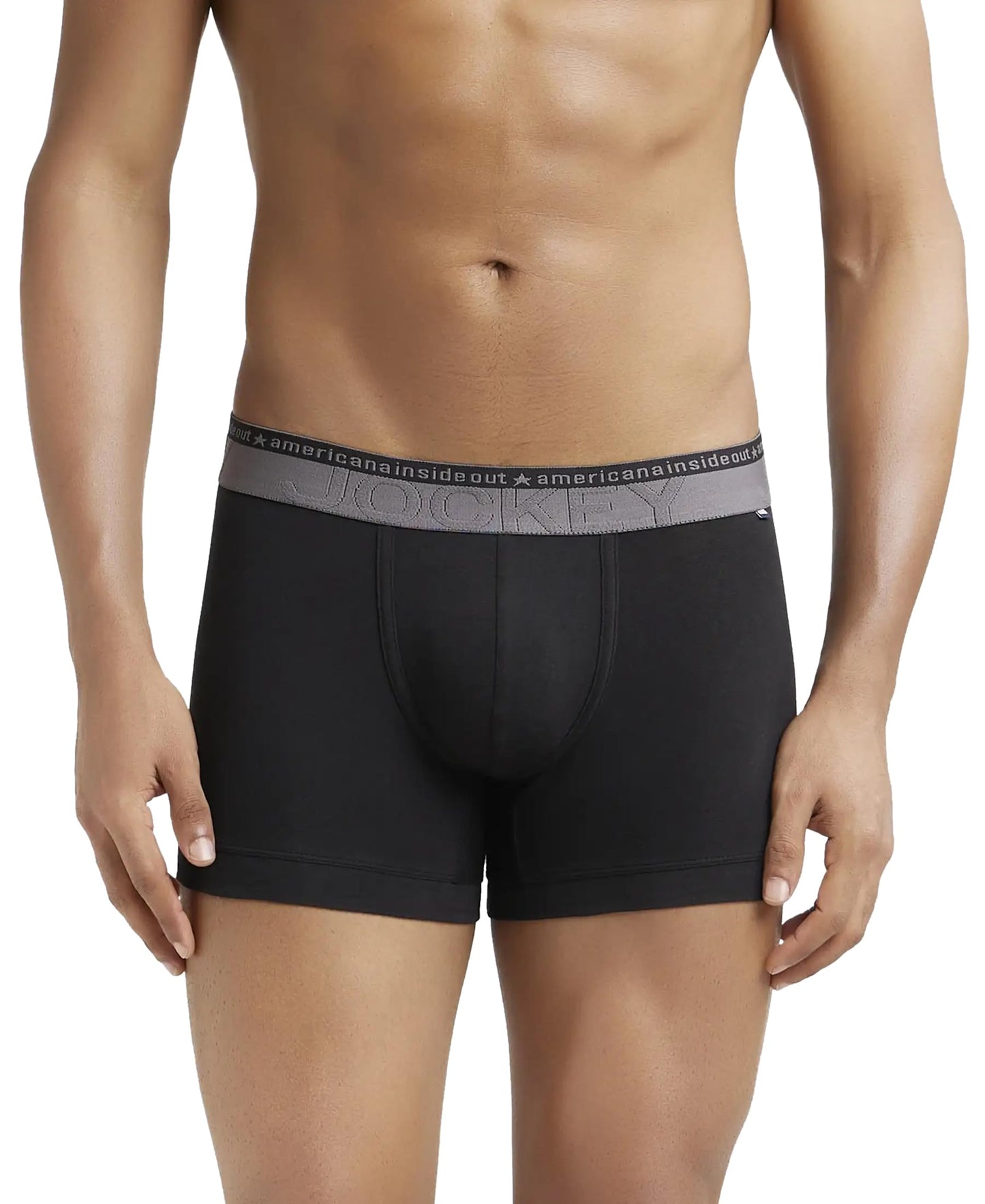Jockey US60 Men's Super Combed Cotton Elastane Stretch Solid Trunk with Ultrasoft Waistband