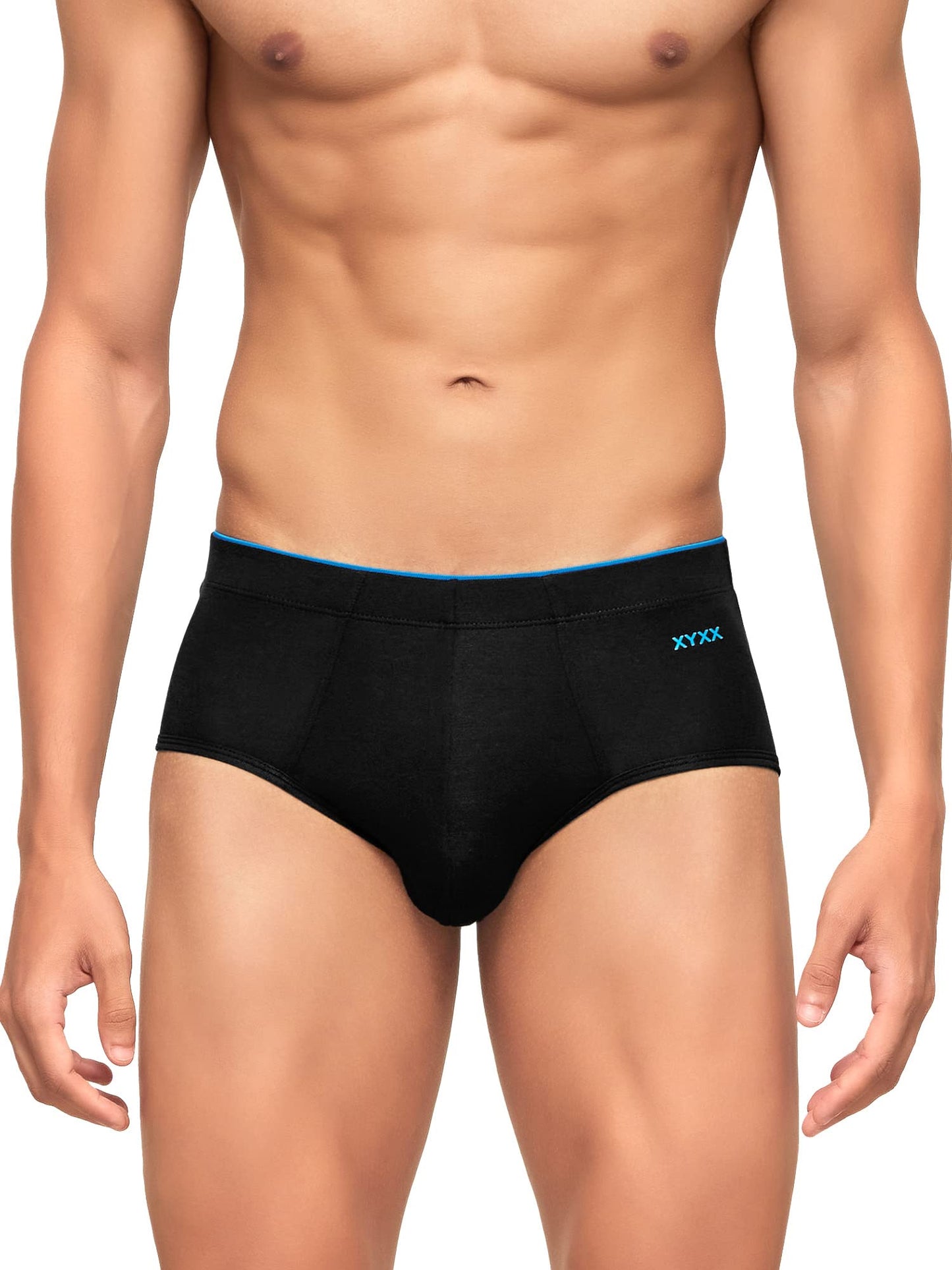 XYXX Men's Uno Micromodal Regular Fit Solid Antimicrobial Briefs with No Marks Waistband (Pack of 2)