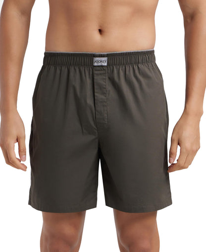 Jockey MC10 Men's Super Combed Mercerized Cotton Woven Fabric Boxer Shorts
