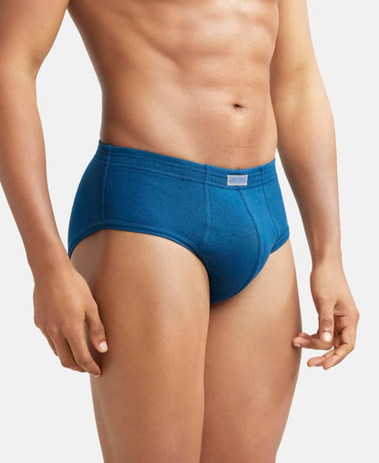 Jockey 1009 Men's Super Combed Cotton Rib Solid Brief with Stay Fresh Properties (Pack of 2)