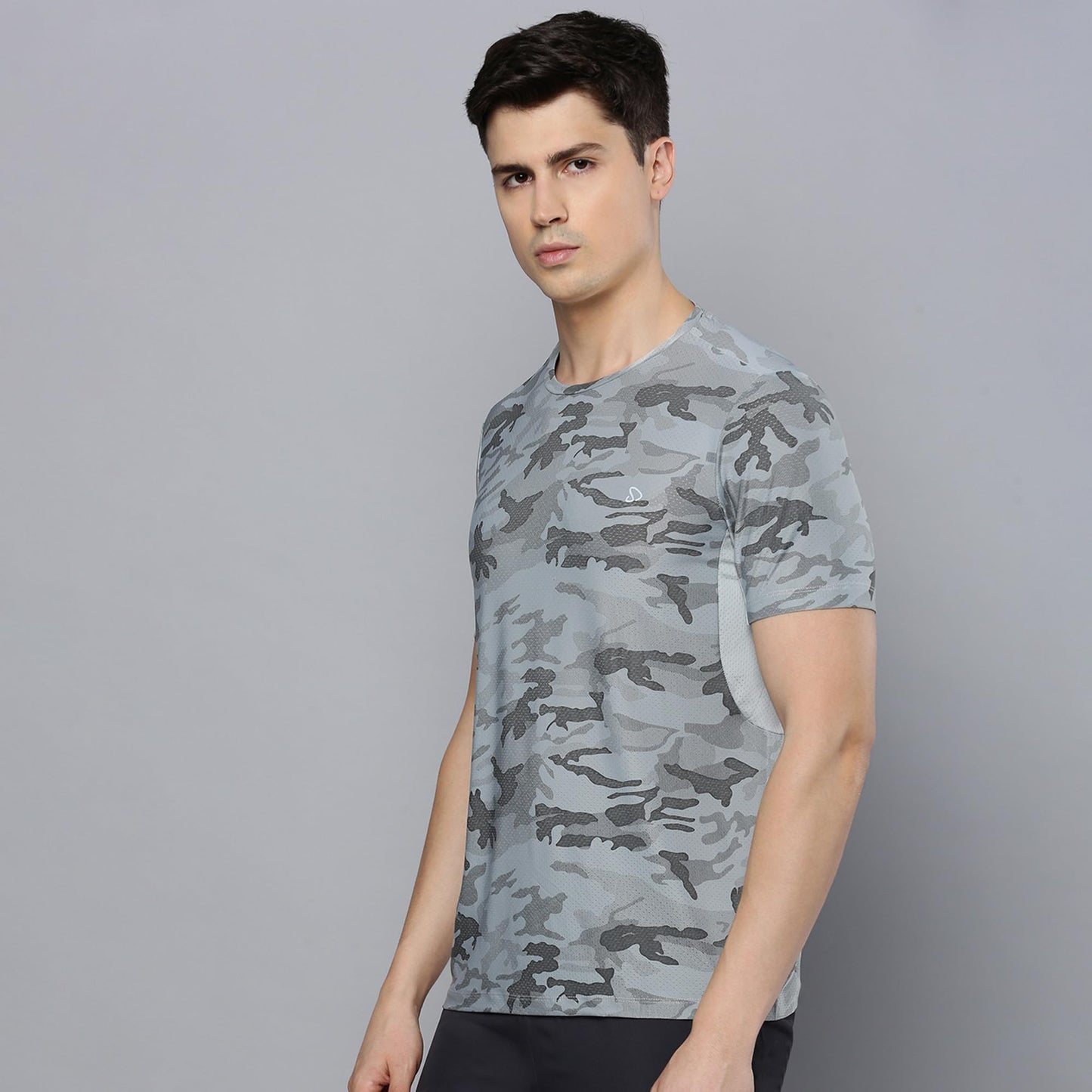 Sporto Men's Instacool Printed Jersey Tee with Side Mesh