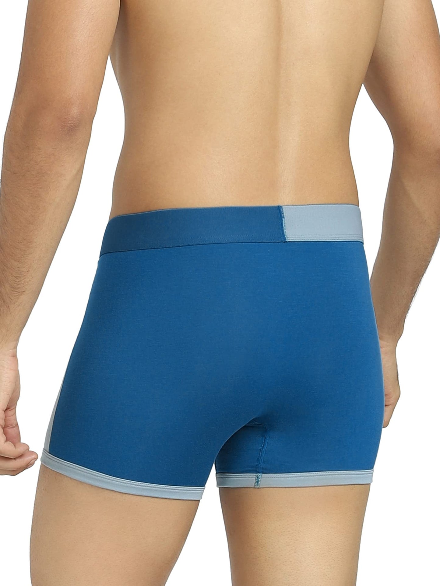 XYXX Men's Dualist Micromodal Regular Fit Colorblock Antimicrobial Trunk with No Marks Waistband (Pack of 2)