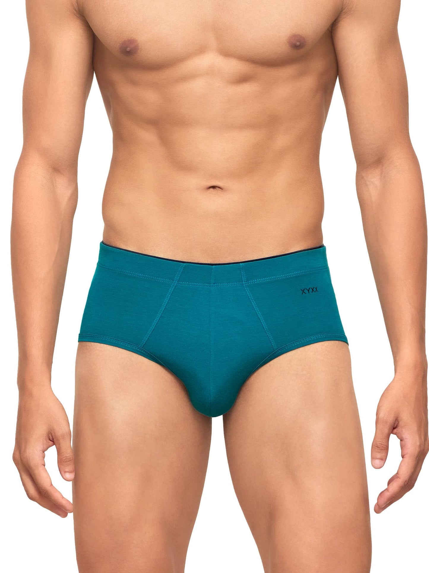 XYXX Men's Uno Micromodal Regular Fit Solid Antimicrobial Briefs with No Marks Waistband (Pack of 2)