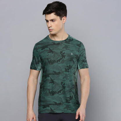 Sporto Men's Instacool Printed Jersey Tee with Side Mesh