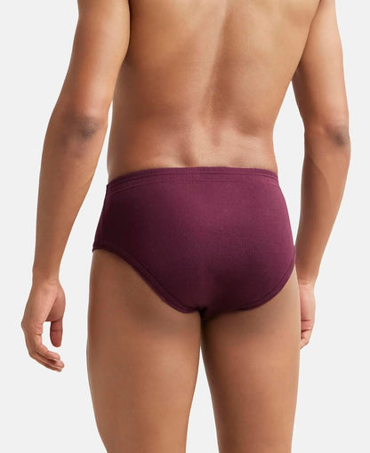 Jockey 1009 Men's Super Combed Cotton Rib Solid Brief with Stay Fresh Properties (Pack of 2)