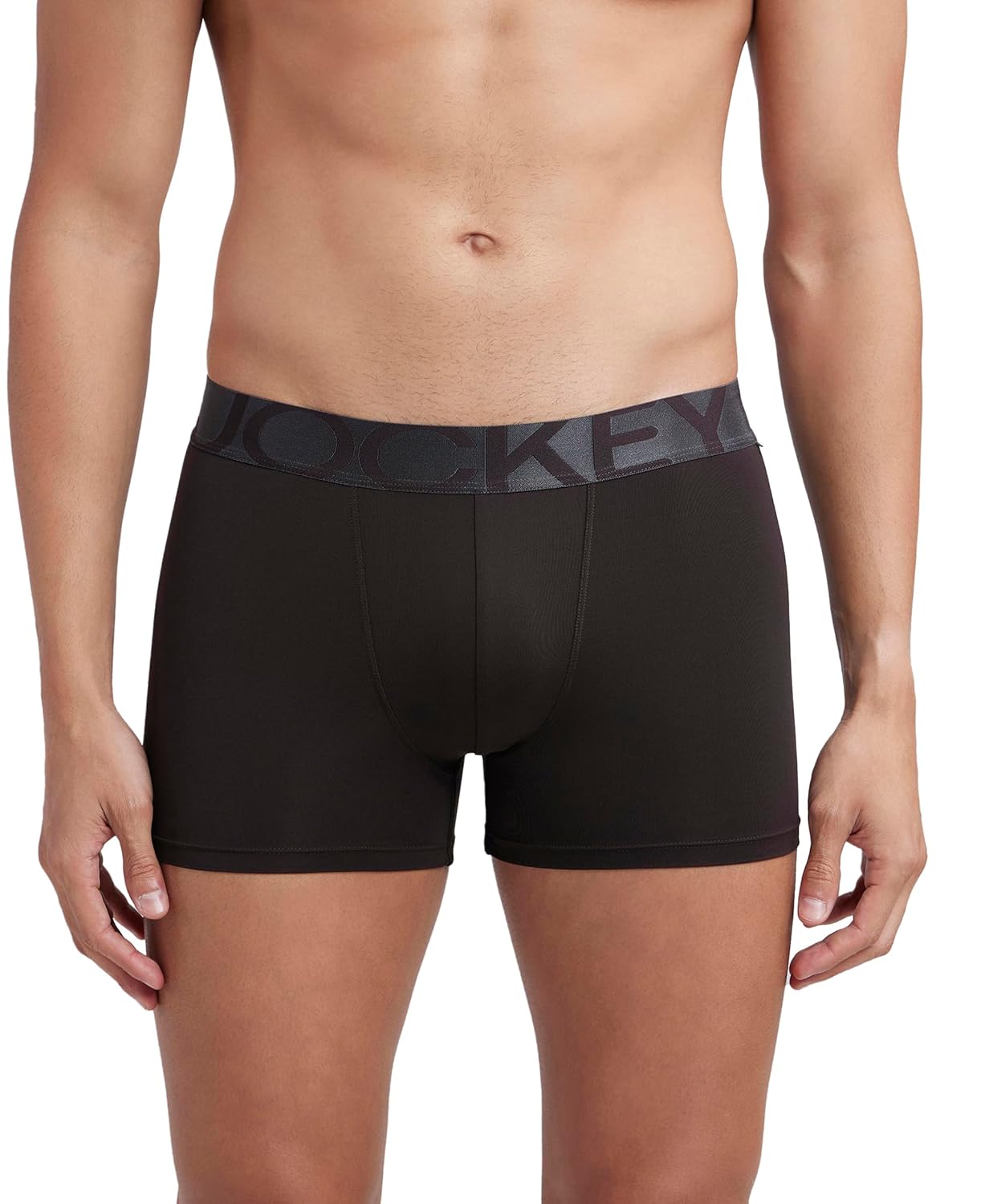 Jockey IC28 Men's Tactel Microfiber Elastane Stretch Solid Trunk with Moisture Move Treatment