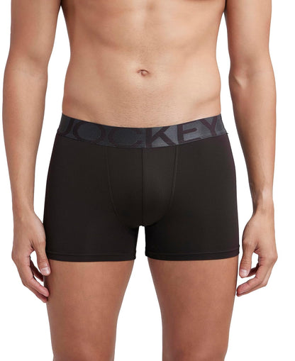 Jockey IC28 Men's Tactel Microfiber Elastane Stretch Solid Trunk with Moisture Move Treatment