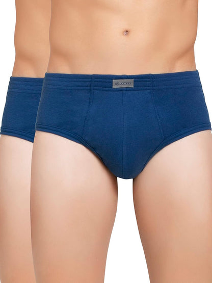 Jockey 1009 Men's Super Combed Cotton Rib Solid Brief with Stay Fresh Properties (Pack of 2)