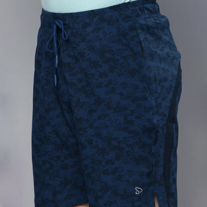 Sporto Men's Techno Printed Dry Fit Bermuda Short|Grey