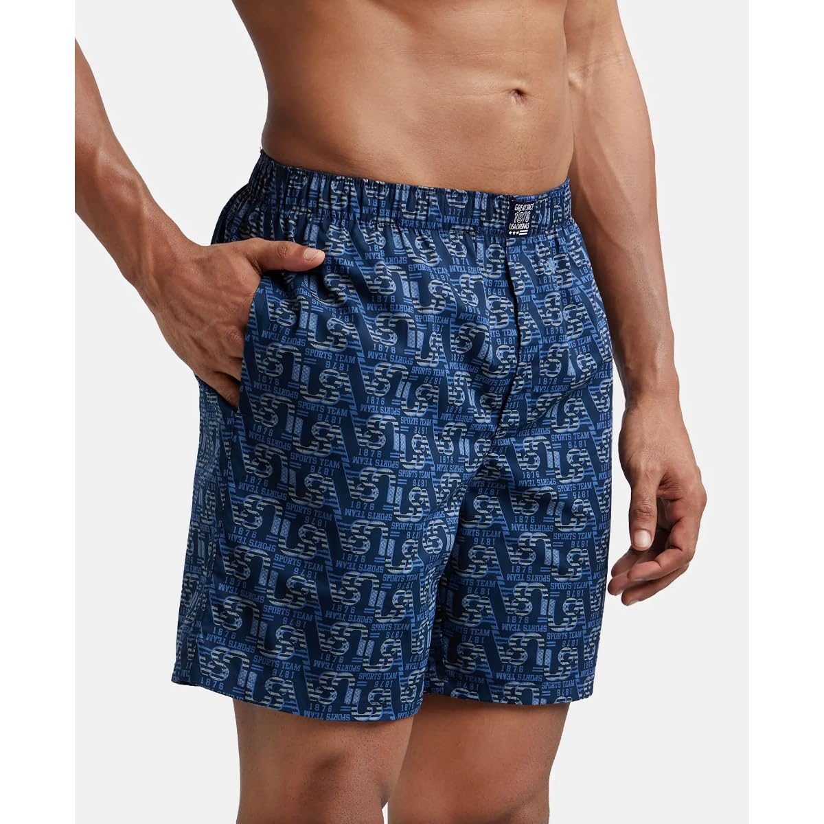 Jockey US57 Men's Super Combed Mercerized Cotton Woven Printed Boxer Shorts with Side Pocket (Pack of 2_Prints May Vary)