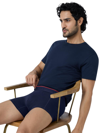 XYXX Men's Crux 100% Super Combed Cotton Regular Fit Solid Antibacterial Trunks with No Marks Waistband
