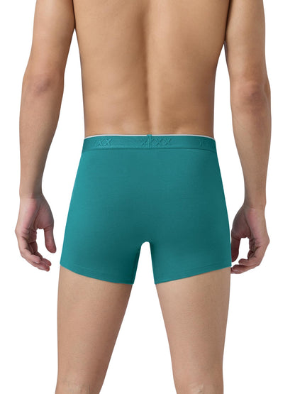 XYXX Men's Crux 100% Super Combed Cotton Regular Fit Solid Antibacterial Trunks with No Marks Waistband