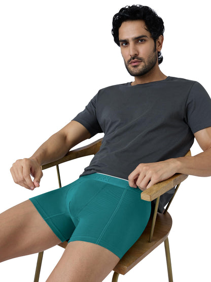 XYXX Men's Crux 100% Super Combed Cotton Regular Fit Solid Antibacterial Trunks with No Marks Waistband
