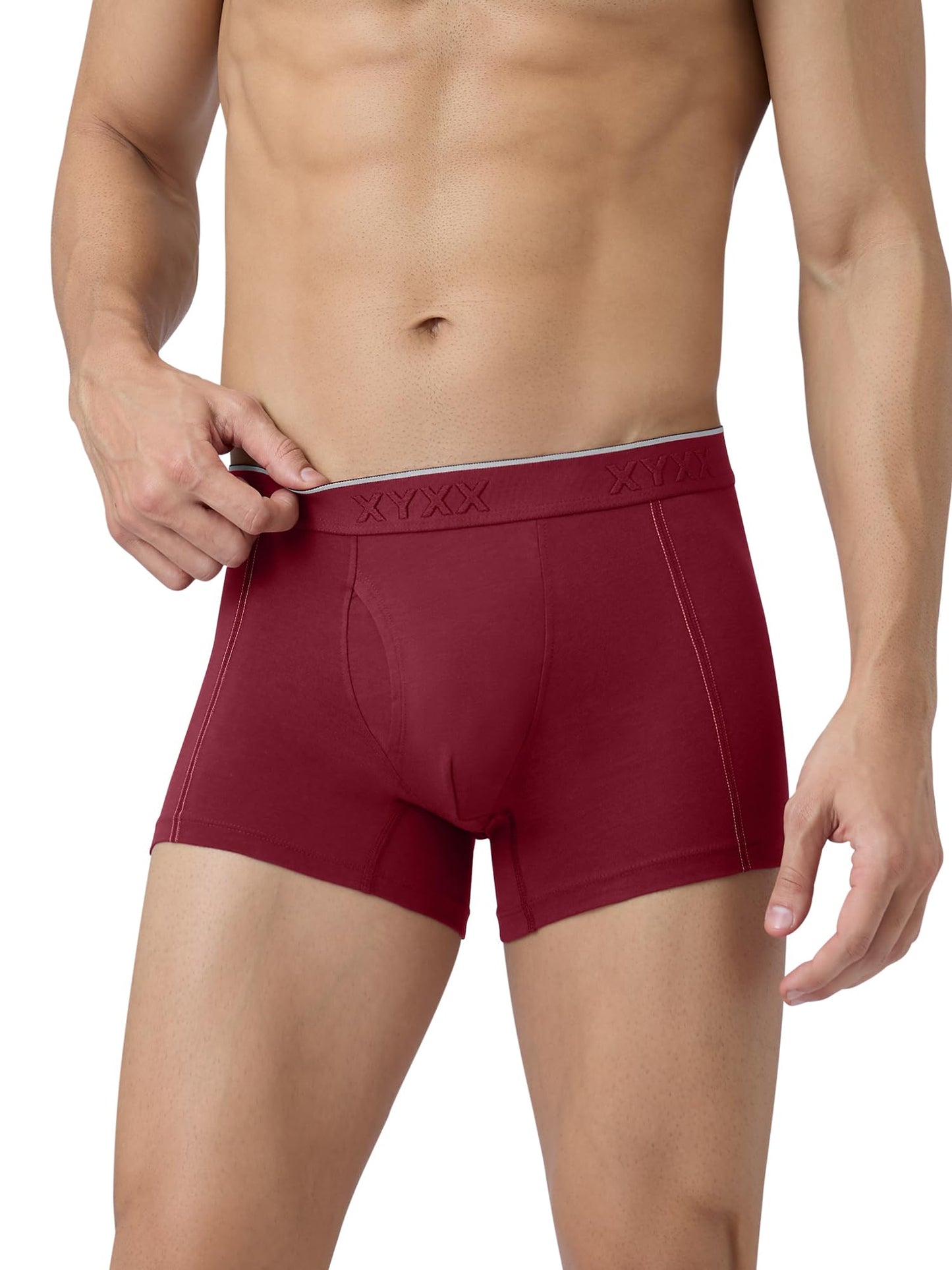 XYXX Men's Crux 100% Super Combed Cotton Regular Fit Solid Antibacterial Trunks with No Marks Waistband