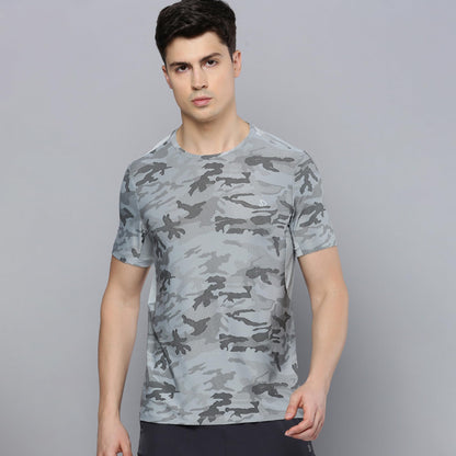 Sporto Men's Instacool Printed Jersey Tee with Side Mesh