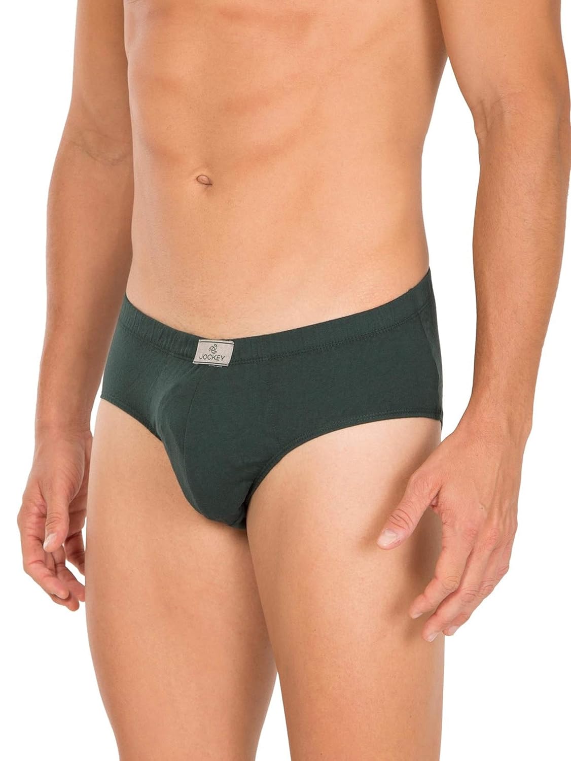 Jockey 8035 Men's Super Combed Cotton Solid Poco Brief with Ultrasoft Concealed Waistband (Pack of 2)